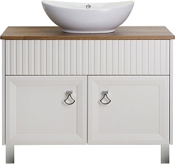 ASB-Woodline Тумба под раковину Риола 100 белая – фотография-1